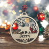 Personalized Engraved Wood Animal Ornament