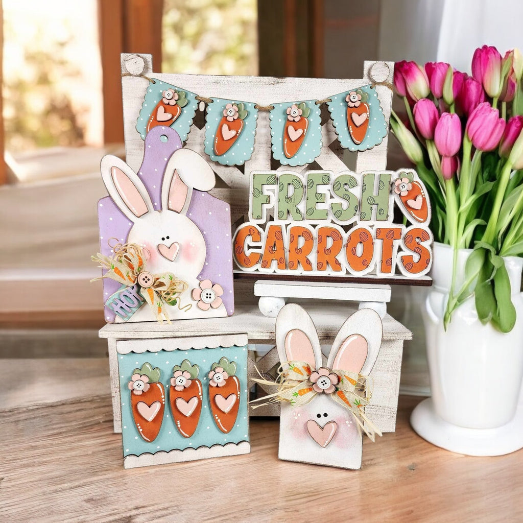 Fresh Carrots Easter Shelf Sitter/Tiered Tray Kit {unfinished}