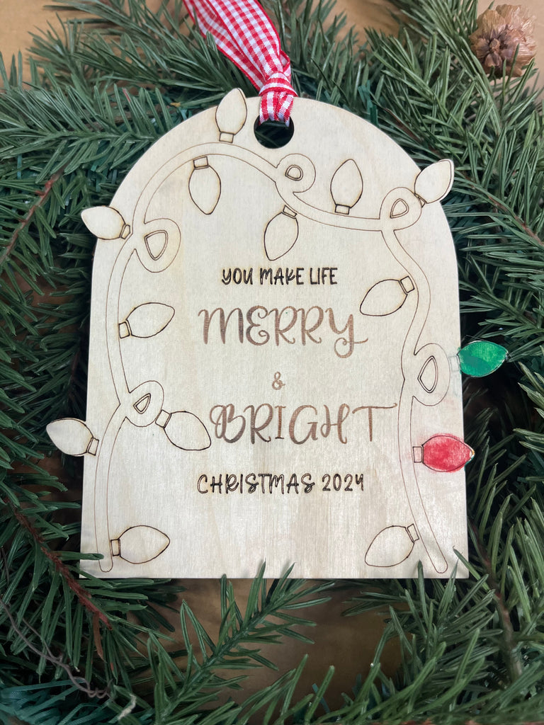 “You Make Life Merry” Fingerprint Ornament