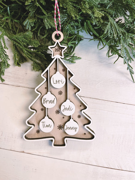 2024 Family Names Tree Ornament