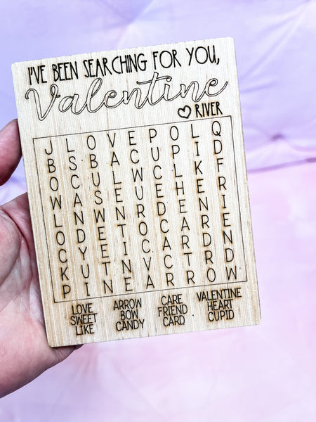 Personalized Valentine Word Search (sets of 12/18/24)