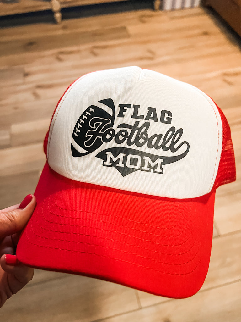 Flag Football Mom Cotton Foam Trucker Hat