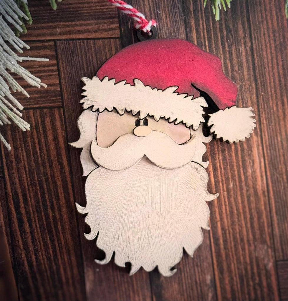 Santa Christmas Ornament set of three