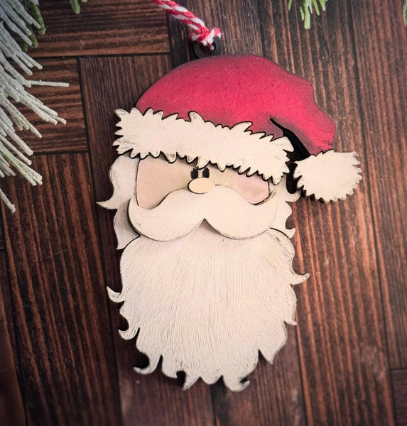 Santa Christmas Ornament set of three