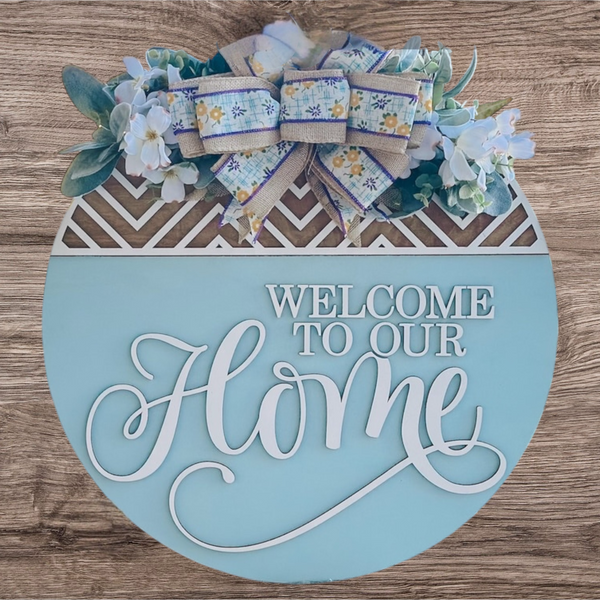 Welcome to our home Door Hanger Kit {unfinished}