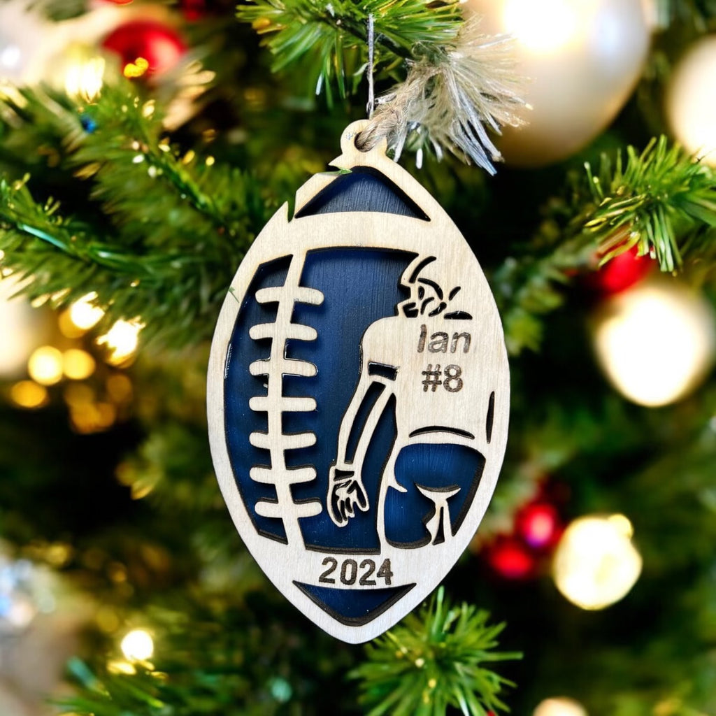 2024 Personalized Engraved Football Ornament (unfinished)