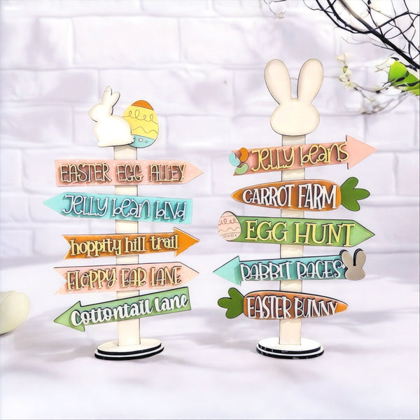 Easter Directional Signs Shelf Sitter