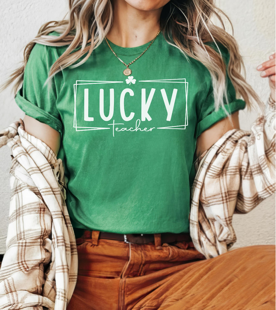 Lucky Teacher St. Patty’s Bella Canvas Tee (pre-order