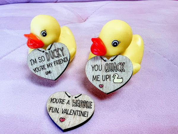 Valentine Duck Tags (set of 12/18/24)