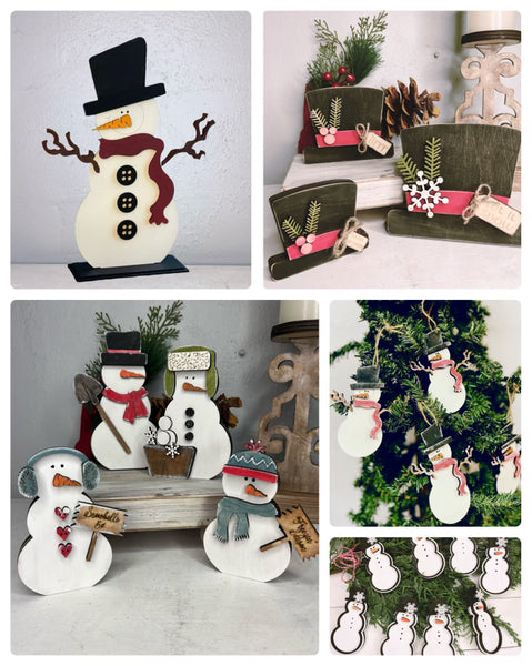 Snowman Craft Box (or individual pieces)