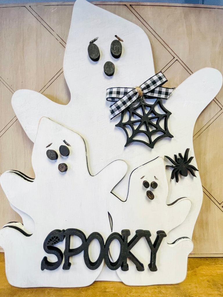 SPOOKY Ghost Trio Shelf Leaner Kit {unfinished}