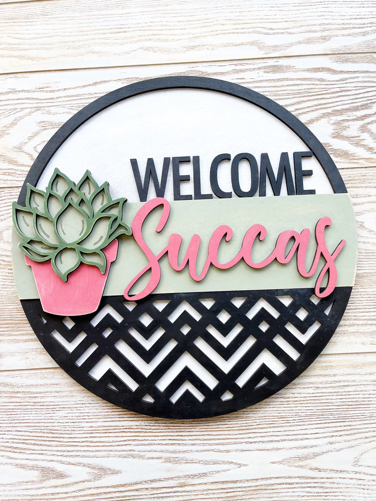 Welcome Succas Door Hanger Kit {unfinished}