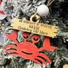 Personalized Beach House Crab Ornament Set Kit {unfinished}