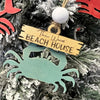 Personalized Beach House Crab Ornament Set Kit {unfinished}