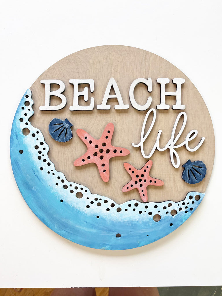 Beach Life Door Hanger Kit {unfinished}