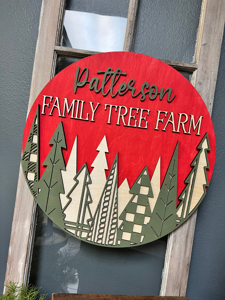 Family Tree Farm Door Hanger Kit {unfinished}